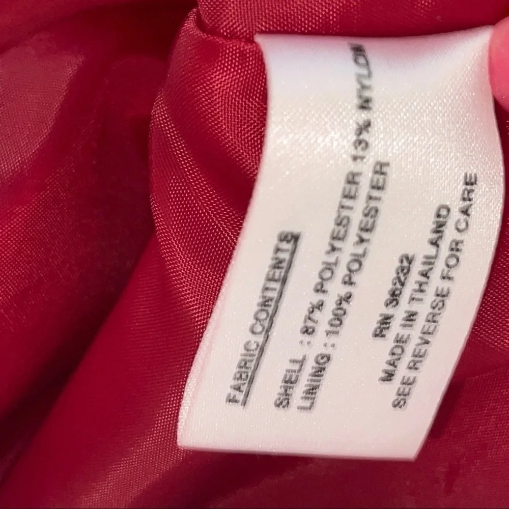 𝅺gallery Red Raincoat Trench Swith Matching Floppy Hat / Plaid Interior - M